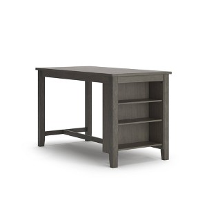 Caitbrook Rectangular Dining Room Counter Table Dark Gray - Signature Design by Ashley: 4-Seater, Wood Veneer, Storage Shelves - 1 of 4