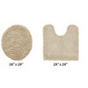 Edge Bath Rug 100% Premium Cotton Ultra-soft Water Absorbent Tufted Solid Reversible 2 Piece Bathroom Rug Set For Machine Washable Bathmat - 2 of 4