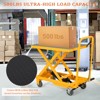 Hydraulic Lift Table Cart, 500Lbs Capacity, No-Slip Pad, Manual Single Scissor Lift Table, for Material Handling and Transportation - 3 of 4