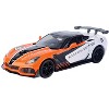 2019 Chevrolet Corvette ZR1 #24 Orange and White with Black Graphics "GT Racing" Series 1/24 Die Cast Model Car by Motormax - 2 of 3