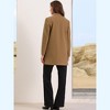 INSPIRE CHIC Women's Notched Stand Collar Long Sleeve One Buttoned Mid-Length Winter Coat Outerwear - 3 of 4