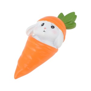 Unique Bargains Decorative Magnets Magnetic Fridge Sticker Irregular Shape Male Rabbit with Flowers Synthetic Resin 1Pc - 1 of 3