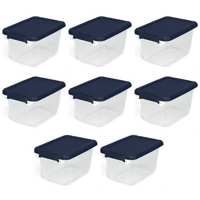 Small Stackable Bins Front Opening Clear Plastic - Brightroom