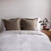 100% French Linen Flanged Euro Sham 26" x 26" | BOKSER HOME - 2 of 4