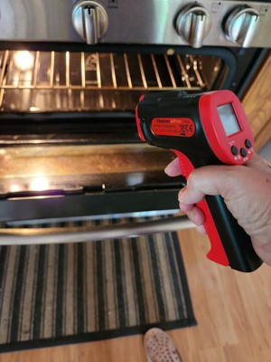 ThermoPro TP30 Infrared Thermometer Gun, Laser Thermometer for Cooking,  Pizza Oven, Griddle, Engine, HVAC, Laser Temperature Gun with Adjustable