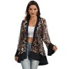 Anna-Kaci Women’s Sequin Mesh Cardigan with Sheer Embellished Sleeves and Flowing Open Front Design for Layering Style - 4 of 4
