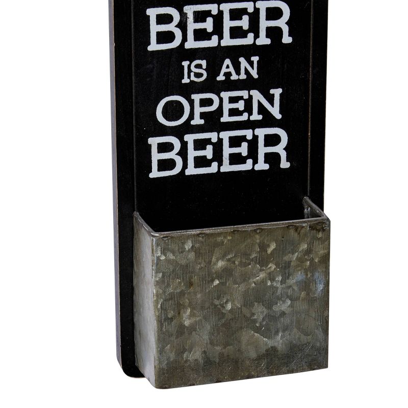 Wood Sign Beer Bottle Opener 2 Storage Slot Wall Decor Set of 2 - Olivia &#38; May, 4 of 7