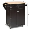 Costway Rolling Kitchen Island Utility Kitchen Cart Storage Cabinet Brown/White - 3 of 4