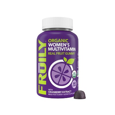 Fruily Organic Women's Multivitamin Real Fruit Gummy - 60ct