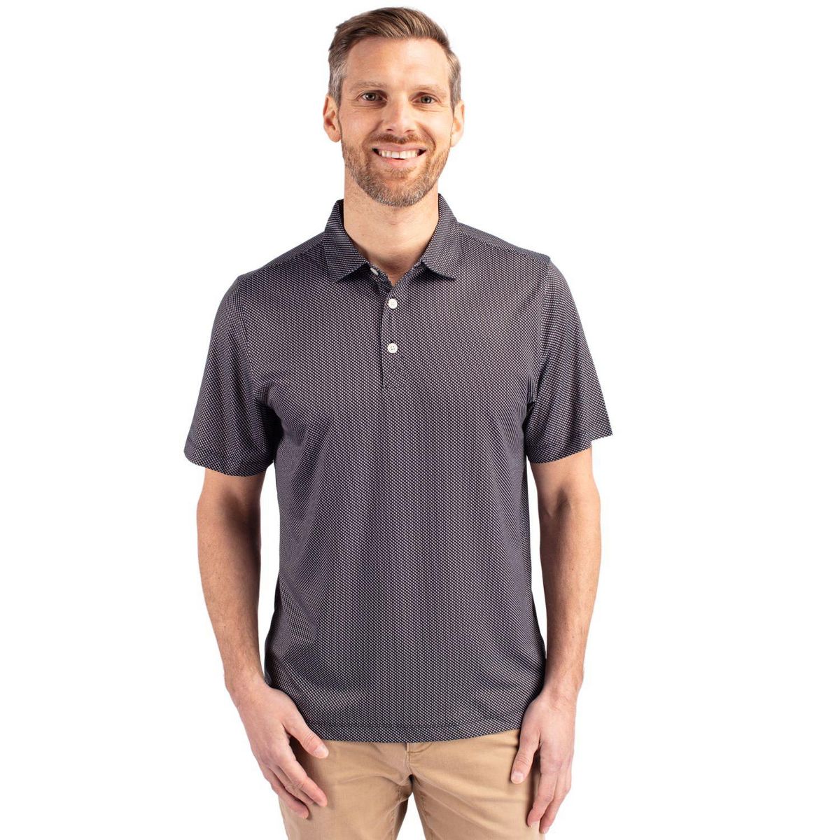 Cutter & Buck Pike Eco Symmetry Print Stretch Recycled Mens Big & Tall Polo