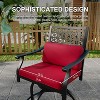 Acekool 2-Pack Outdoor Swivel Bar Stools with Cushions, 360° Rotating Counter Height Patio Chairs with Armrest & Backrest - 4 of 4