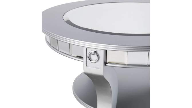 Lupina Glam Round Cocktail Table Matte Silver - Aiden Lane, 2 of 7, play video