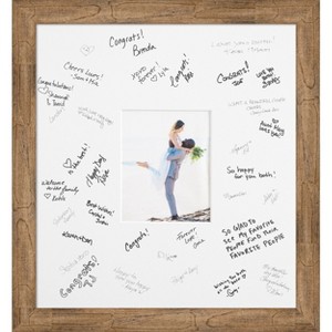 Owl Signature Mat 8x10 Picture Frame – Guest Book Alternative for Weddings, Graduations, or Retirement – Autograph Photo Mat for Signature Board - 1 of 4