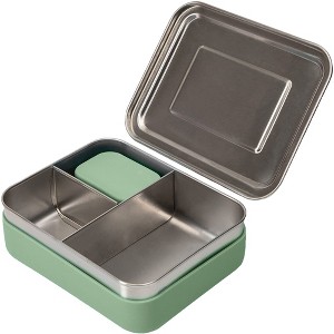 WeeSprout 18/8 Stainless Steel Bento Box - 3 Compartment Lunch Box, for Kids & Adults - 1 of 4