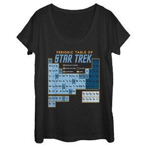 Women's Star Trek Periodic Table of Starfleet Scoop Neck - 1 of 4