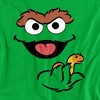 Men's Sesame Street Oscar The Grouch Holding Slimey T-Shirt - 2 of 4