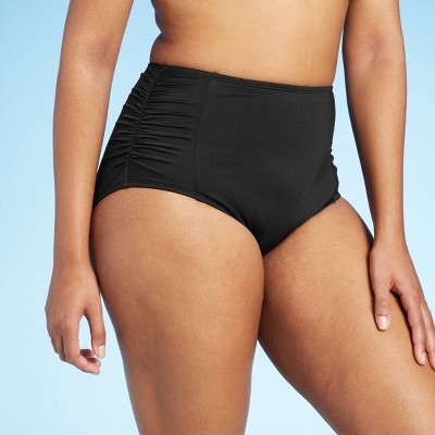 super high waisted black bikini bottoms