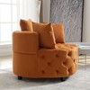 CAVINAS Chesterfield Single Sofa Chair, Modern Velvet Upholstered Accent Chair with 3 Pillows, Classical Barrel Chair Couch for Living Room - 4 of 4