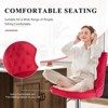 PAGED Velvet Swivel Bar Stools Set of 2, Height Adjustable Bar Chairs with Metal Footrest, Modern Dining Chairs for Kitchen Island - 3 of 4