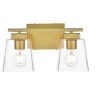 Elegant Lighting Merrick 2 light Brass and Clear Bath Sconce - 2 of 4