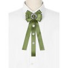 INSPIRE CHIC Women's Rhinestone Decor Ribbon Long Bow Brooch Ties - 4 of 4