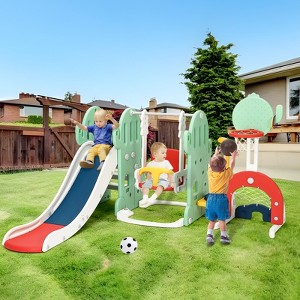 7 In 1Toddler Slide and Swing Set, Indoor and Outdoor Kid Slide for Toddlers Age 1-3, Playground - 1 of 4