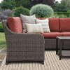 Leisure Made Mitchell 5pc Wicker Sectional in Red Fabric - 3 of 4