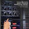 Ivation 43-Bottle Dual Zone Compressor Freestanding Wine Cooler Refrigerator - Black - 3 of 4