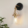 LNC Auisre Polished Gold and Seeded Glass Modern/Contemporary Vanity Lights,1 Light/ 2 Light/3 Light/4 Light - 2 of 4
