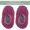 Elanze Designs Deep Purple Two Tone Womens Plush Lined Cozy Non Slip Indoor Soft Slippers - Medium - 2 of 4