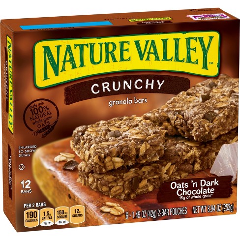 Nature Valley Crunchy Oats 'N Dark Chocolate Granola Bars ...