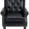 Cesicia Black PU Accent Chair Modern Lounge Chair with Sturdy Wood Legs for Living Room Bedroom - 2 of 4