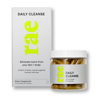 Rae Daily Cleanse Dietary Supplement Capsules for Natural Detox Support - 60ct