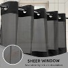 LunaLulinlk No Hook Slub Textured Shower Curtain,Black - 4 of 4