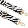 Wrapables Wide Adjustable Crossbody Handbag Strap, Women's Replacement Bag Strap for Purses, White Zebra Print - 3 of 4