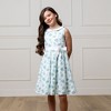 Hope & Henry Heirloom Girls' Linen Sleeveless Peter Pan Collar Tea Dress with Waist Sash, Kids - 2 of 4