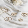 14K Gold Plated 925 Sterling Silver Posts Cubic Zirconia Hoop Earrings for Women | Halo CZ Gold Huggie Hoops - 4 of 4