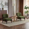 Modern Accent Chairs with Solid Wood Frame,Boucle Upholstered Armless Lounge Chair,Lounge Chair for Living Room or Reading Nook-Koiai - 3 of 4