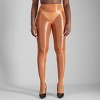 LECHERY Women's Lustrous Silky Shiny 40 Denier Semi-Opaque High-Waisted No Waistband Nylons Pantyhose Stockings (1 Pair) - 3 of 4