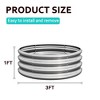 Lycvki Metal 30 in. Round Raised Garedn Bed for Flowers, Herbs, Fruits - 2 of 4