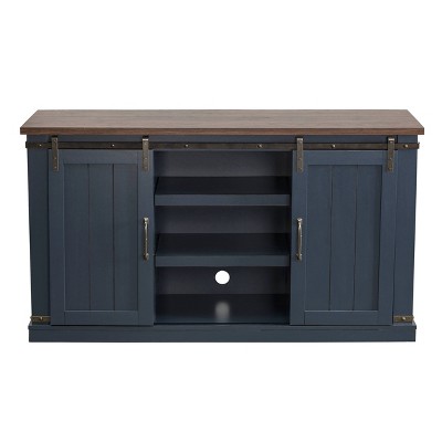 Sliding Doors TV Stand for TVs up to 60" Navy - Home Essentials