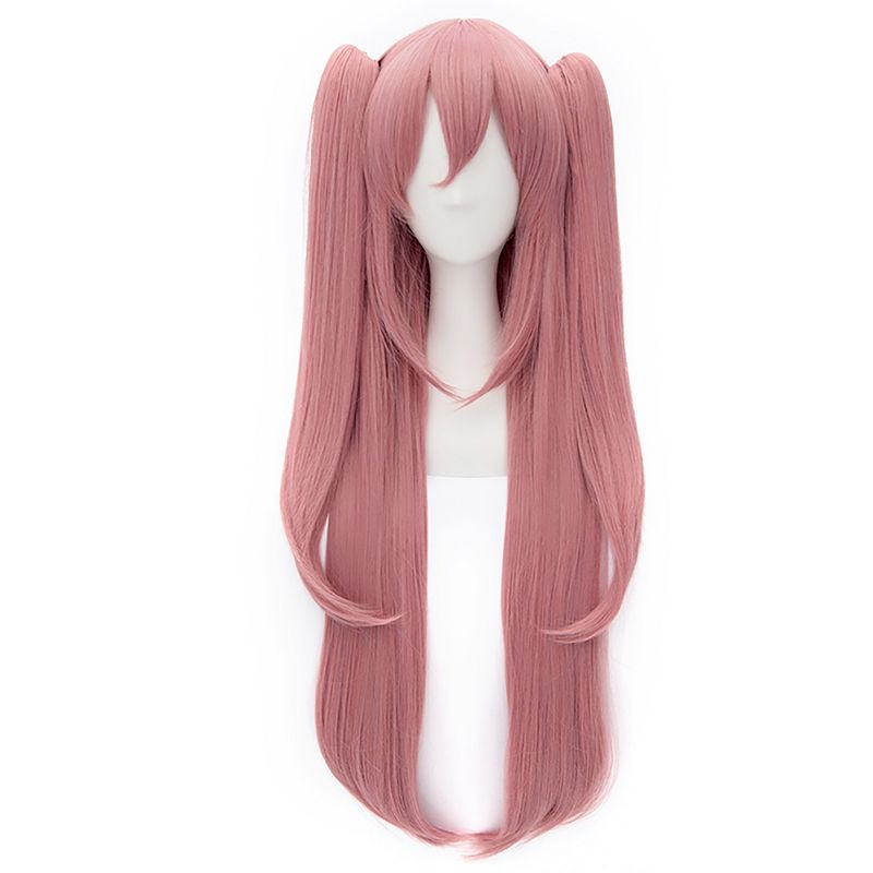 Unique Bargains Women's Wigs 47" Pink with Wig Cap, 2 of 7