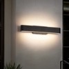 Rennnsan Cymira 23" W Hardwired Rectangle Industrial LED Dimmable Black Wall Sconce in Arc Corner - 4 of 4