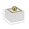 Minimalist Decorative Box for Home Decor - Marble Keepsake Box with Brass Inlay & Lid - Ideal Jewelry Box and Modern Home Organizer - 4 of 4