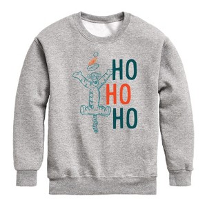 Boys' - Winnie the Pooh - Tigger Christmas Ho Ho Ho Graphic Long Sleeve Fleece Sweatshirt - 1 of 4