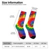 Rainbow Tie Dye Women Printed Crew Socks Funny Funky Socks Soft Polyester Novelty Gifts for Artists Men - 2 of 4