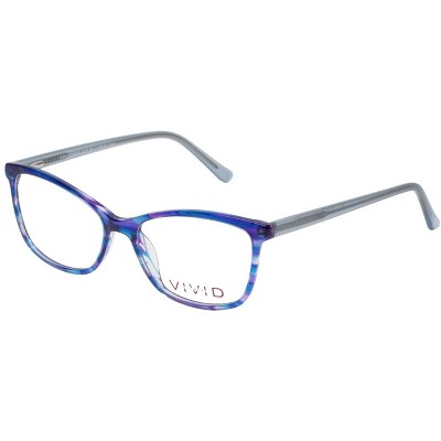 Vivid Designer Blue Light Blocking Reading Eyeglasses 893 Marble Blue 52 mm