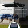 Best Choice Products 10ft Solar LED Offset Hanging Outdoor Market Patio Umbrella w/ Adjustable Tilt - 3 of 4