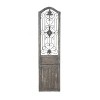 17" x 19" Wood Scroll Distressed Door Inspired Ornamental Wall Decor with Metal Wire Details Brown - Olivia & May - 4 of 4