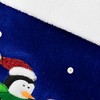 Northlight 24" Large Penguin and Bear Blue Velveteen Christmas Stocking with White Cuff - 4 of 4